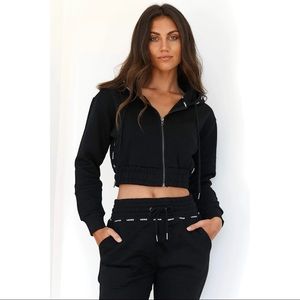 Loungeunderwear crop hoodie